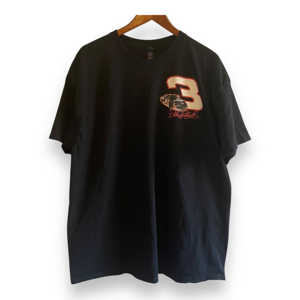 Dale Earnhardt Harley Davidson Worcester MA T-Shirt Mens 2XL Black Gildan Cotton
